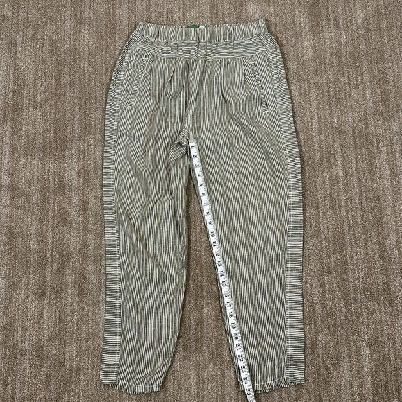 Anthropologie Summer Linen Striped Loose Comfort Elastic Waist Pants Women Small - Picture 5 of 7